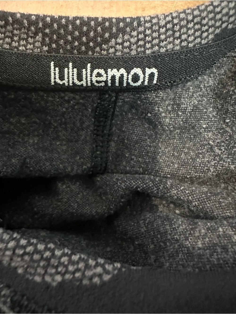 lululemon athletica Black & Gray Camo Long Sleeve Top